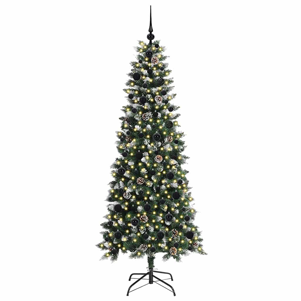 Albero di Natale artificiale Vidaxx con 300 LED verdi 180 cm in PVC e plastica e acciaio