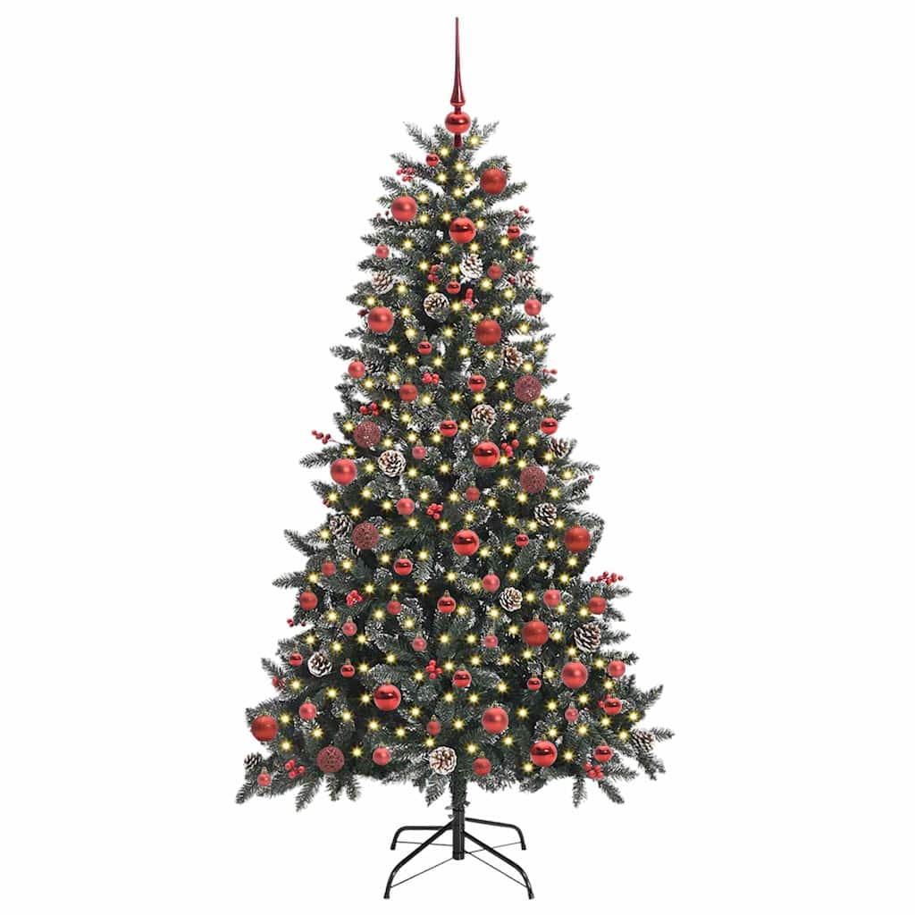 Albero di Natale artificiale Vidaxx con 300 LED verdi 180 cm in PVC e plastica e acciaio