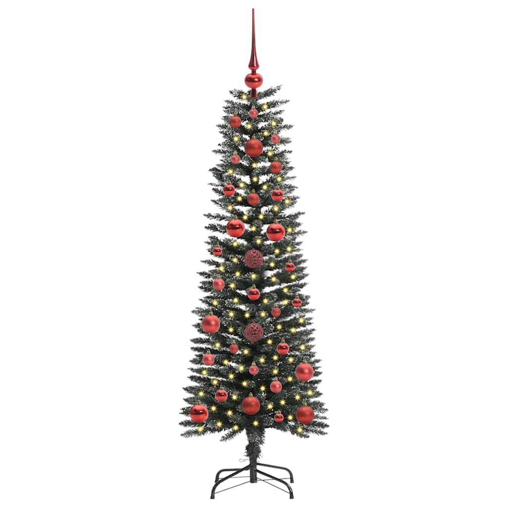 Albero di Natale artificiale VidaXL con 150 LED verdi, 120 cm in PVC e plastica e acciaio