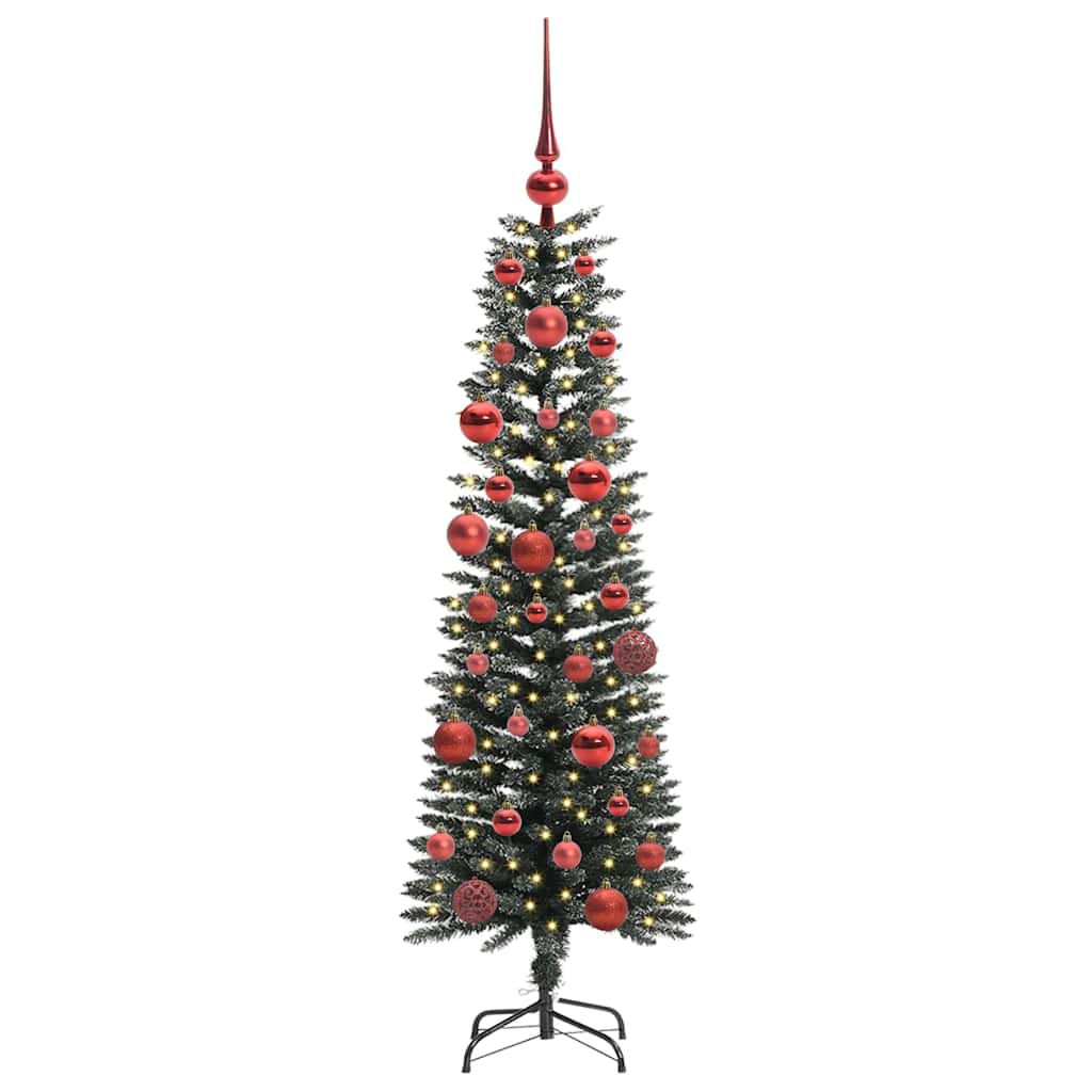 Albero di Natale artificiale VidaXL con 150 LED verdi, 150 cm in PVC e plastica e acciaio