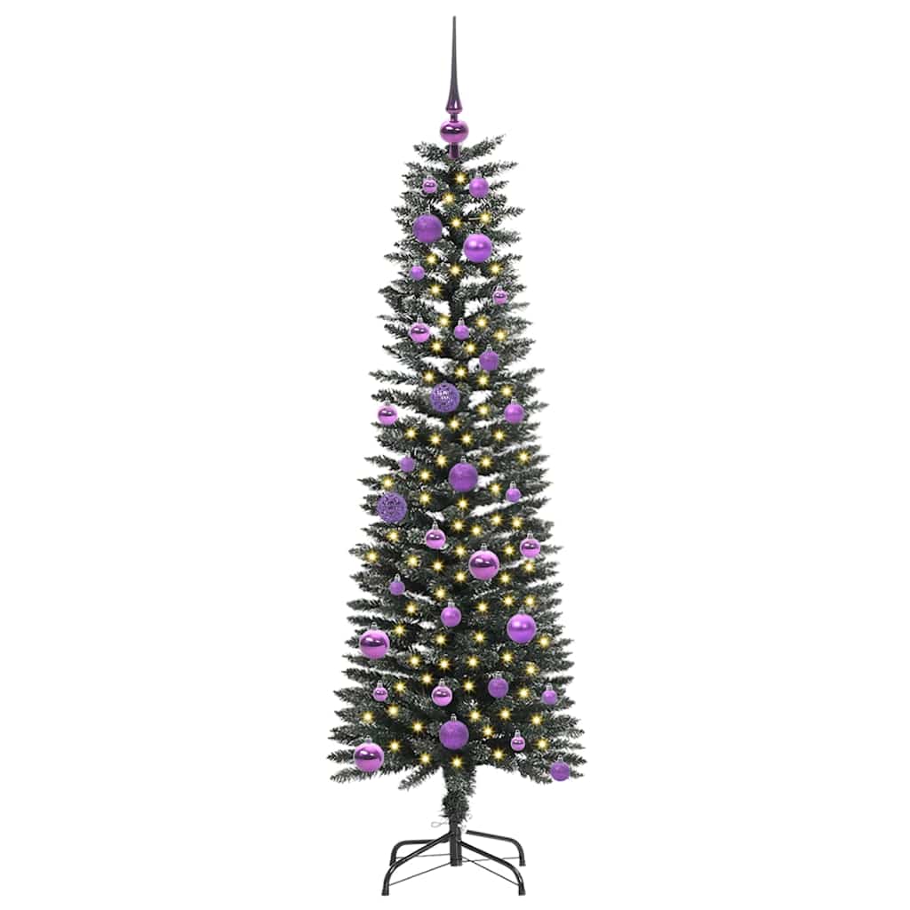 Albero di Natale artificiale VidaXL con 150 LED verdi, 150 cm in PVC e plastica e acciaio