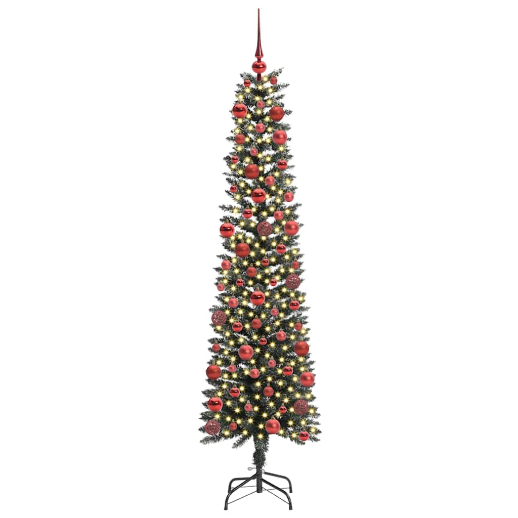 Albero di Natale artificiale Vidaxx con 300 LED verdi 180 cm in PVC e plastica e acciaio
