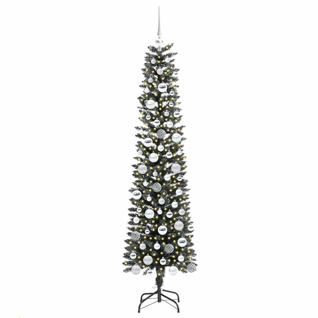 Albero di Natale artificiale Vidaxx con 300 LED verdi 180 cm in PVC e plastica e acciaio