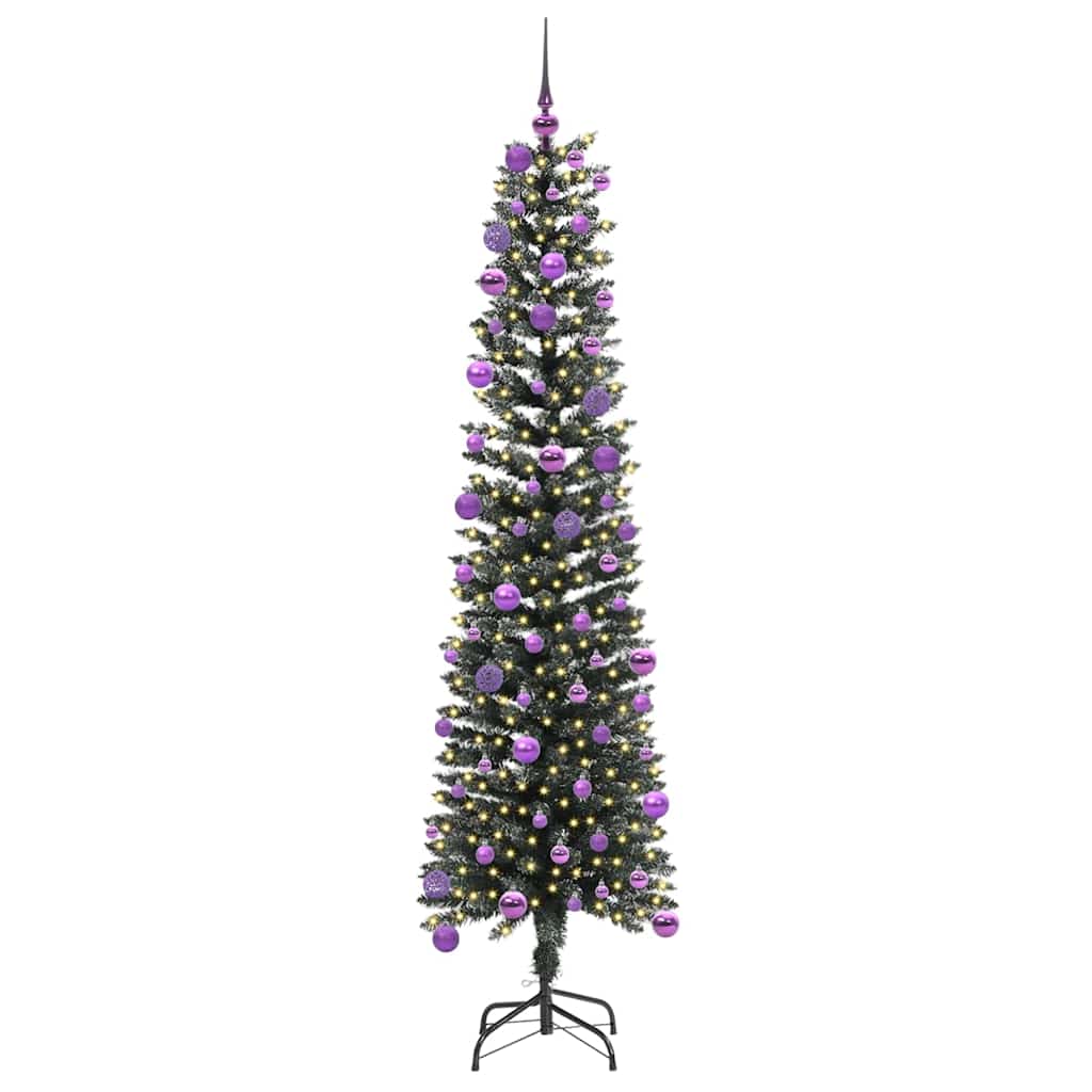 Albero di Natale artificiale Vidaxx con 300 LED verdi 180 cm in PVC e plastica e acciaio
