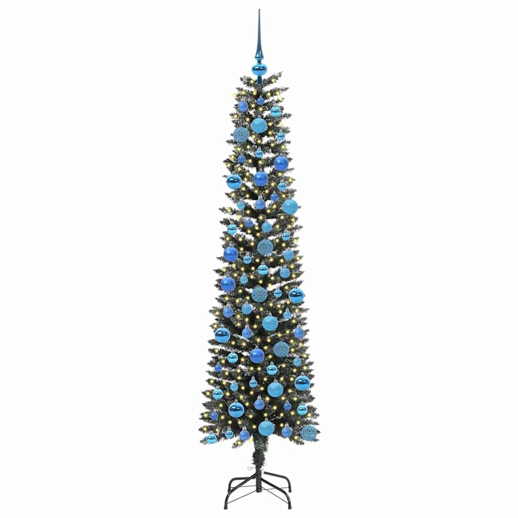 Albero di Natale artificiale Vidaxx con 300 LED verdi 180 cm in PVC e plastica e acciaio