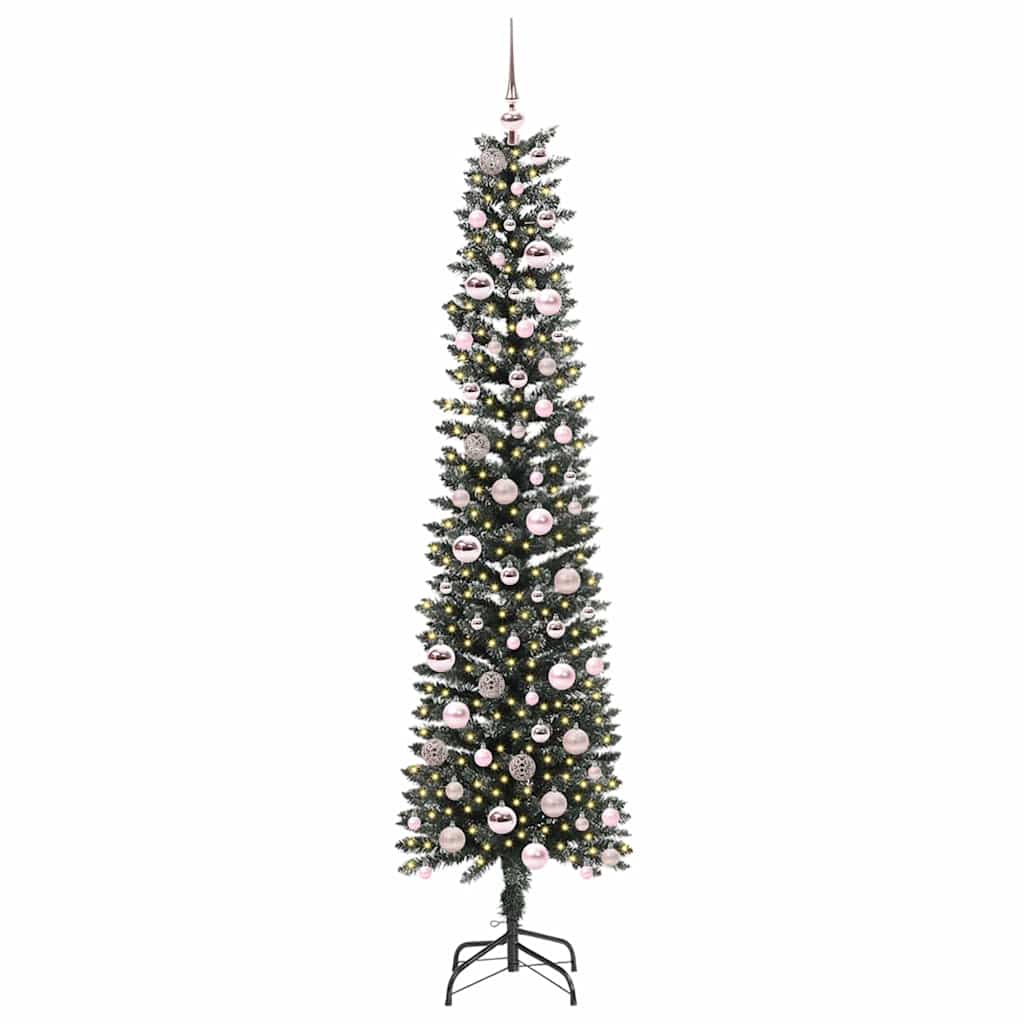 Albero di Natale artificiale VidaXL con 300 LED verdi, 210 cm in PVC e plastica e acciaio