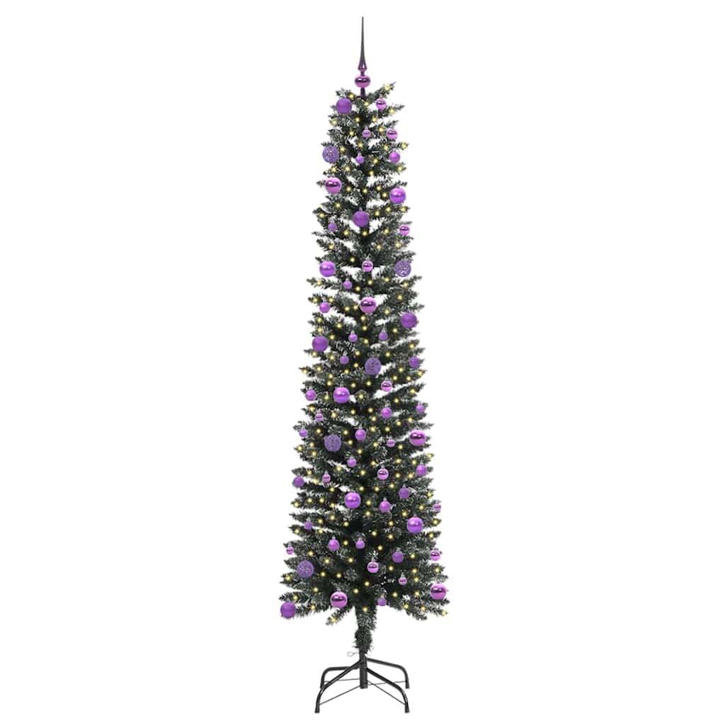 Albero di Natale artificiale VidaXL con 300 LED verdi, 210 cm in PVC e plastica e acciaio