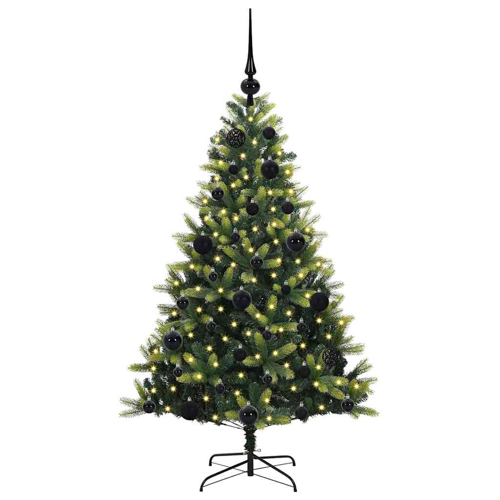 VidaXL árbol de Navidad artificial con bisagra 150 LEDs verde 120 cm PVC y PE