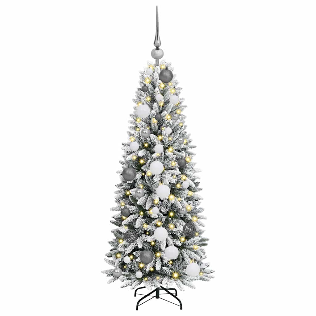 Albero di Natale artificiale Vidaxx bianco 120 cm PVC e plastica, acciaio e PE