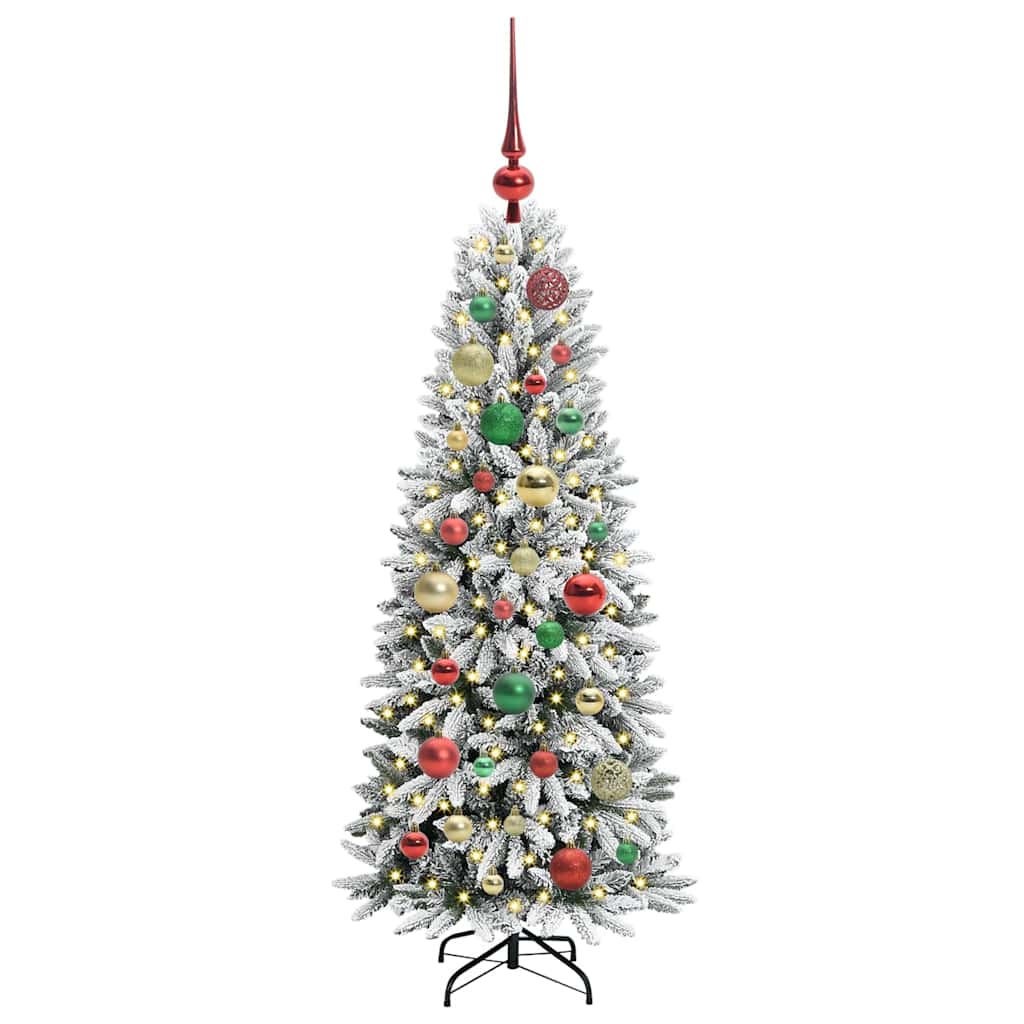 Albero di Natale artificiale Vidaxx bianco 120 cm PVC e plastica, acciaio e PE