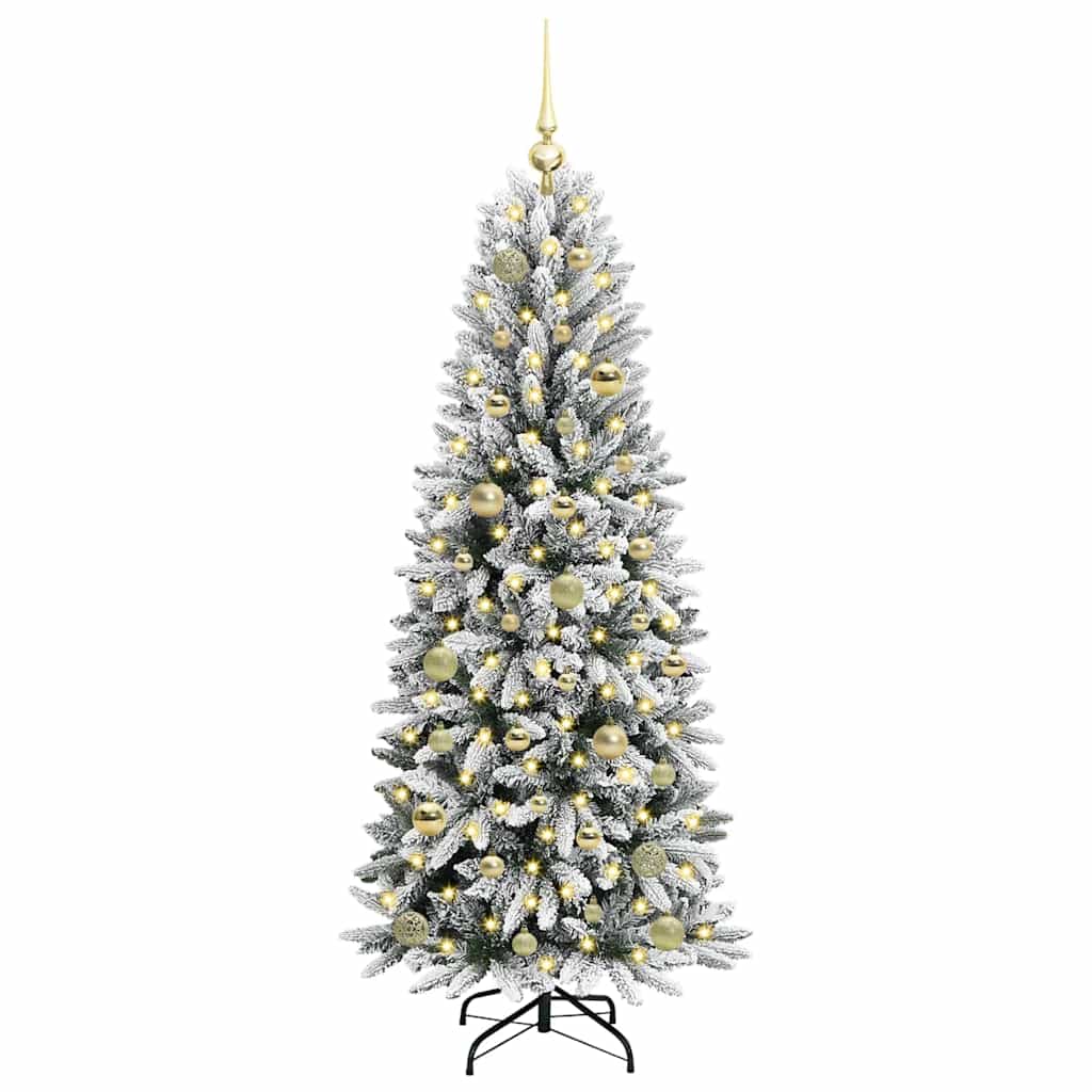 Albero di Natale artificiale Vidaxx bianco 150 cm PVC e plastica, acciaio e PE