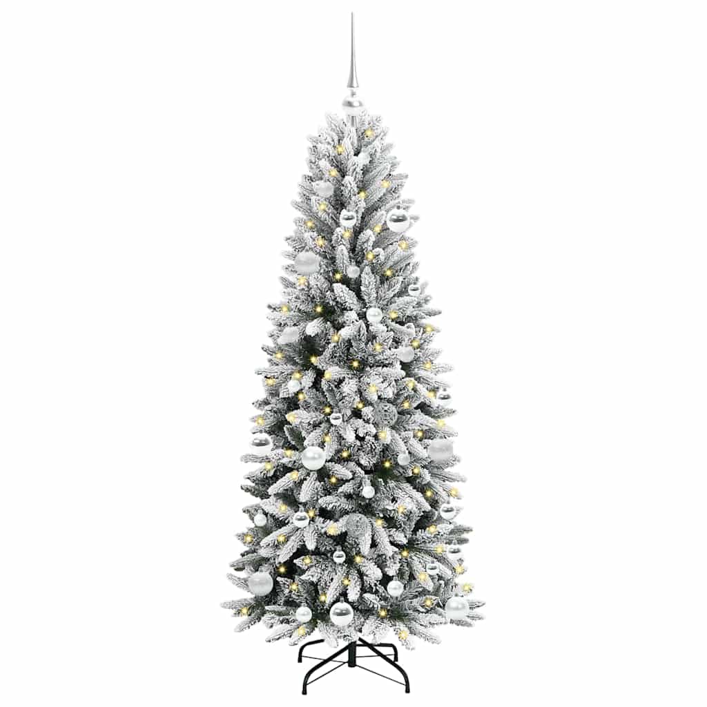 Albero di Natale artificiale Vidaxx bianco 150 cm PVC e plastica, acciaio e PE