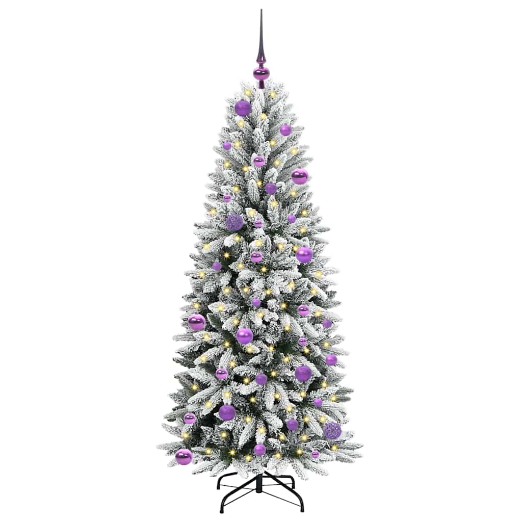 Albero di Natale artificiale Vidaxx bianco 150 cm PVC e plastica, acciaio e PE