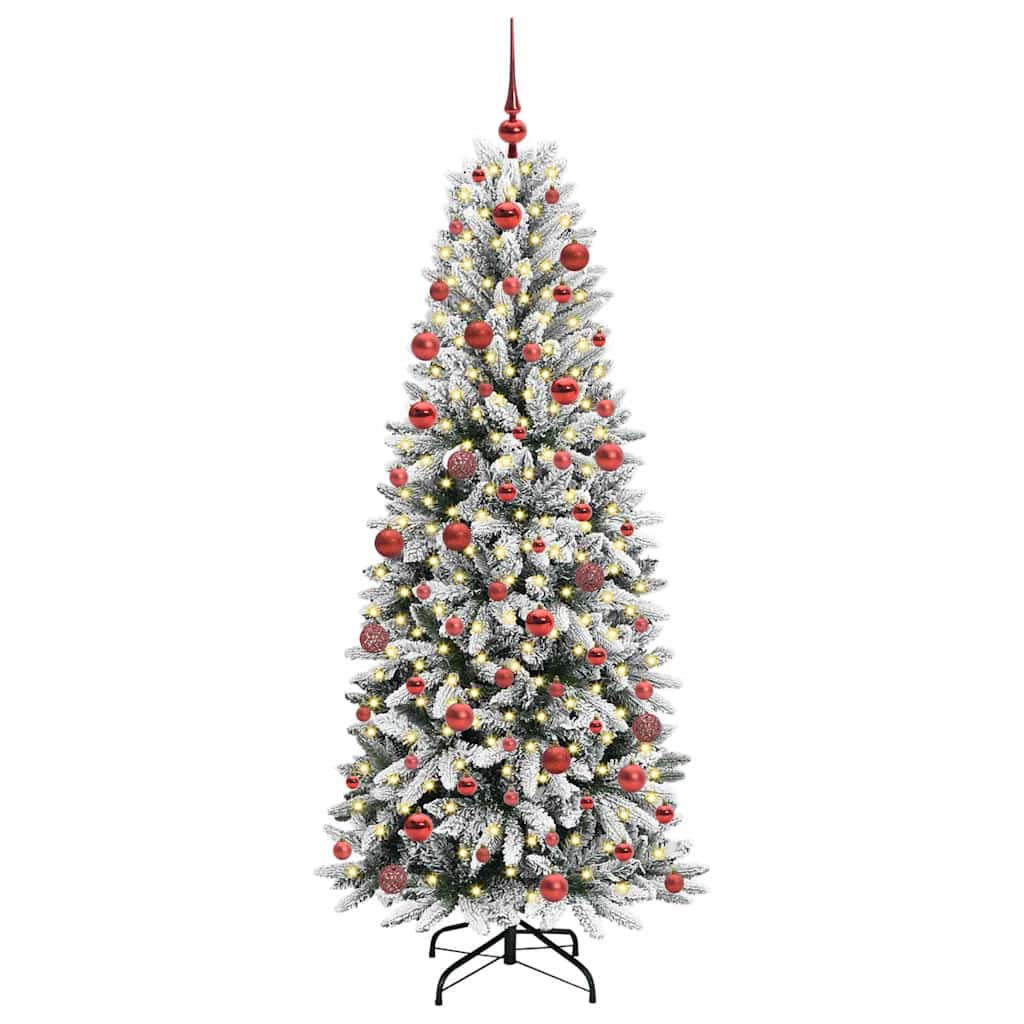 Albero di Natale artificiale Vidaxx bianco 180 cm PVC e plastica, acciaio e PE