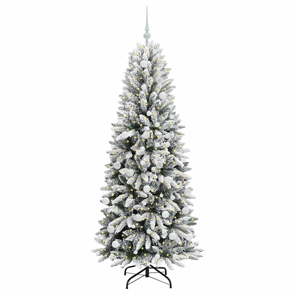 Albero di Natale artificiale Vidaxx bianco 180 cm PVC e plastica, acciaio e PE