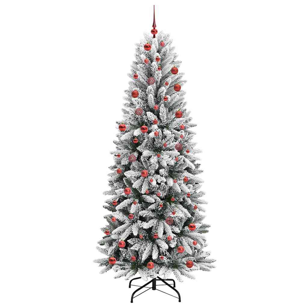 Albero di Natale artificiale Vidaxx bianco 210 cm PVC e plastica, acciaio e PE