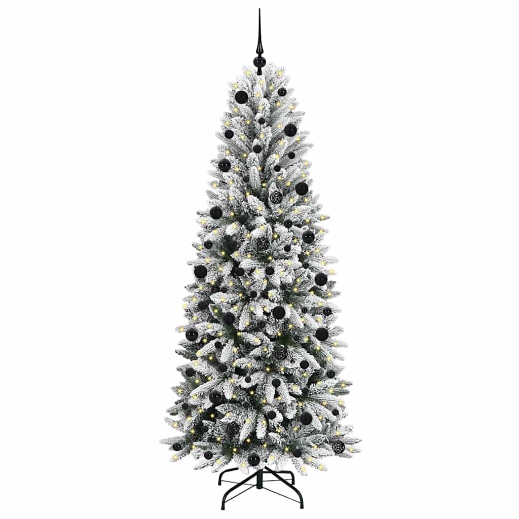 Albero di Natale artificiale Vidaxx bianco 210 cm PVC e plastica, acciaio e PE