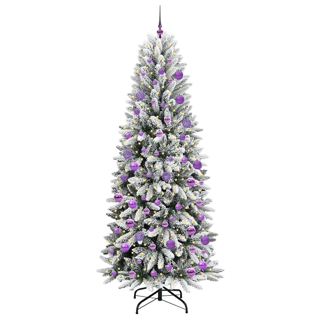 Albero di Natale artificiale Vidaxx bianco 210 cm PVC e plastica, acciaio e PE
