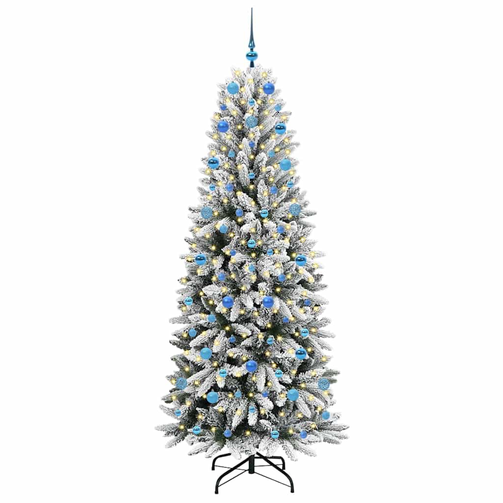 Albero di Natale artificiale Vidaxx bianco 210 cm PVC e plastica, acciaio e PE