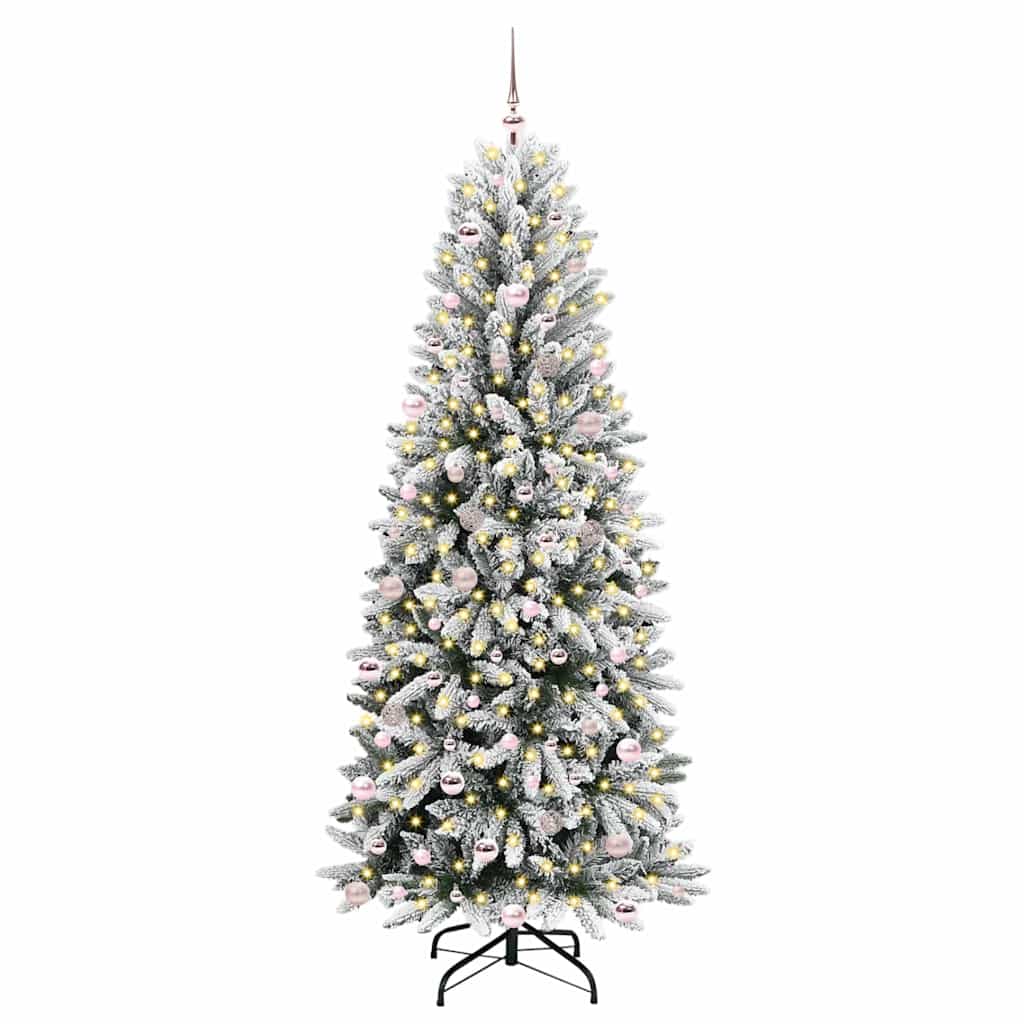 Albero di Natale artificiale Vidaxx bianco 240 cm PVC e plastica, acciaio e PE