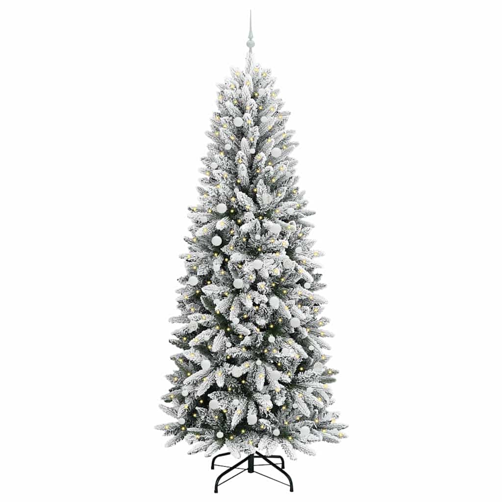 Albero di Natale artificiale Vidaxx bianco 240 cm PVC e plastica, acciaio e PE