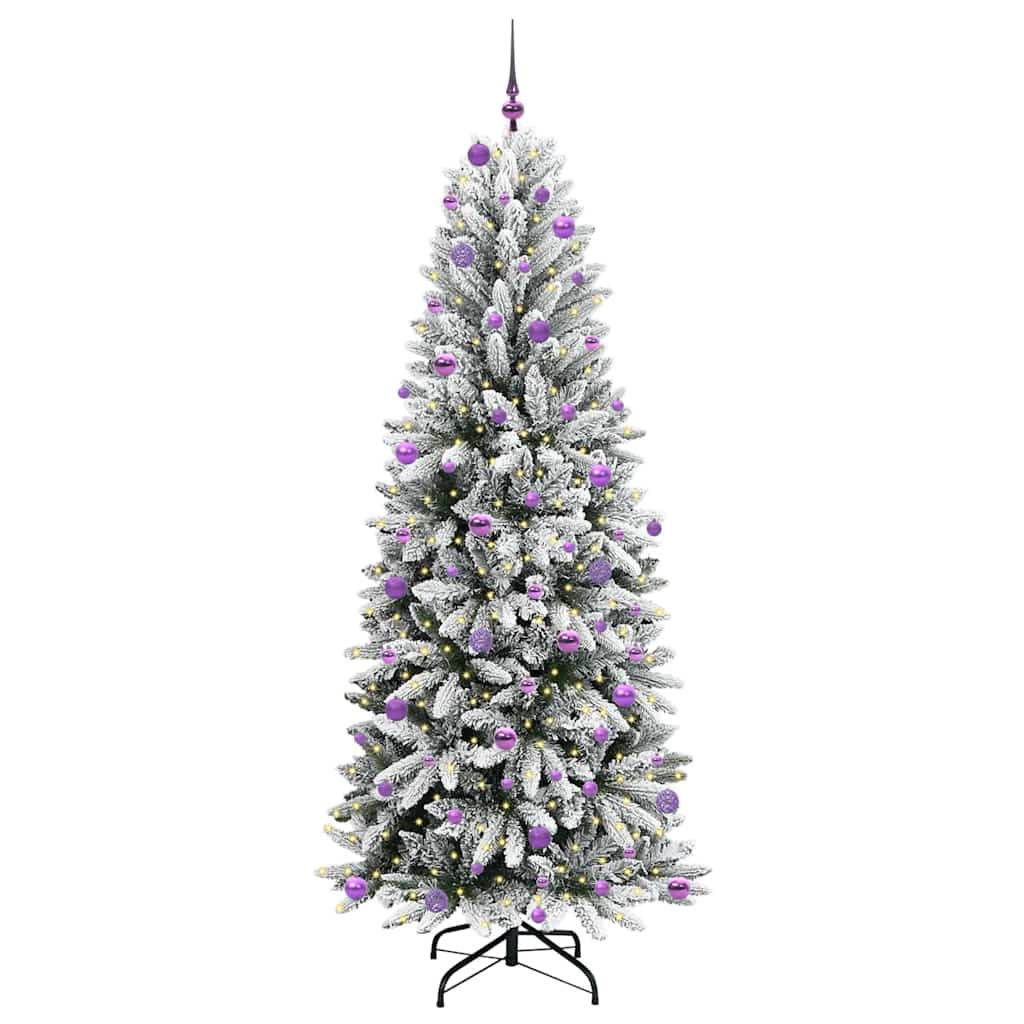 Albero di Natale artificiale Vidaxx bianco 240 cm PVC e plastica, acciaio e PE