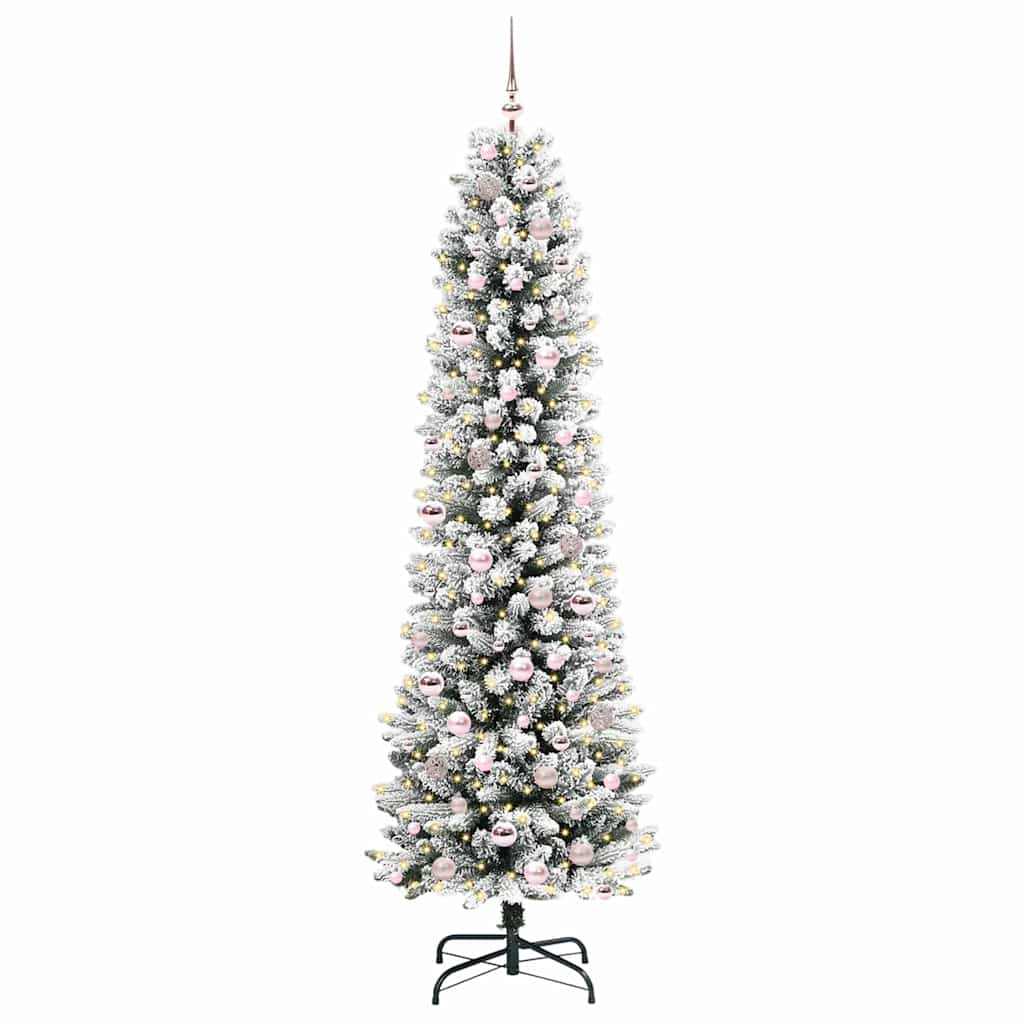 Albero di Natale artificiale Vidaxx con 300 LED bianchi 210 cm in PVC e metallo e plastica