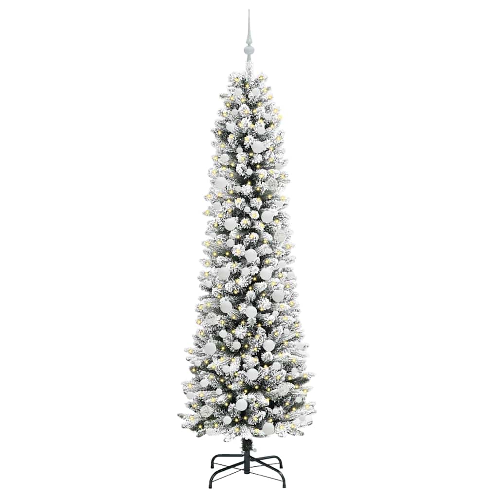 Albero di Natale artificiale Vidaxx con 300 LED bianchi 210 cm in PVC e metallo e plastica