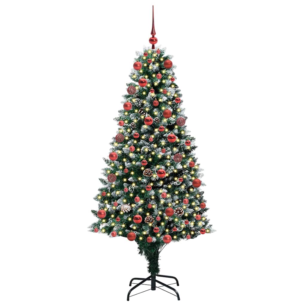 Vidaxx albero di Natale artificiale verde 180 cm in PVC e acciaio e plastica