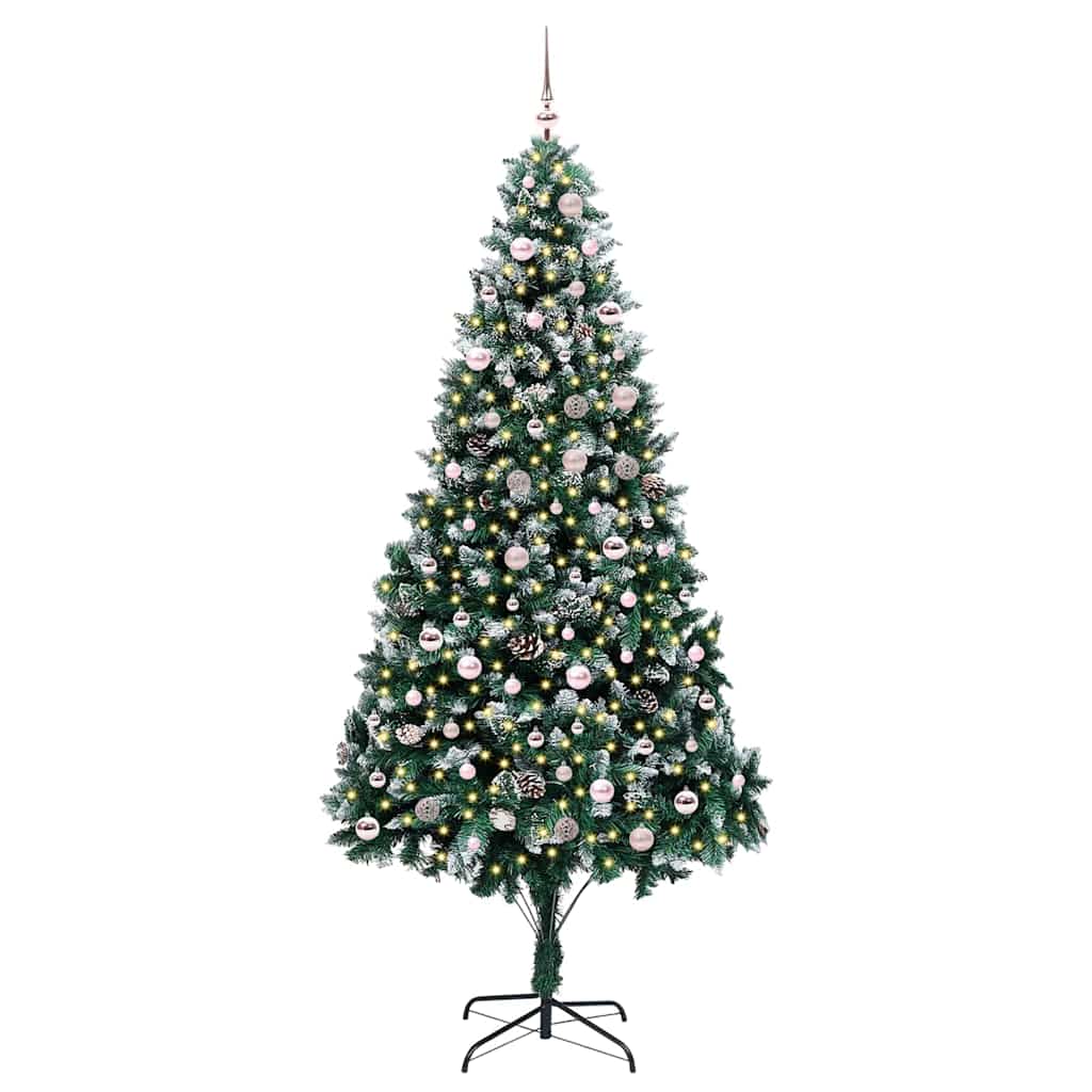 Vidaxx albero di Natale artificiale verde 240 cm PVC, acciaio e plastica