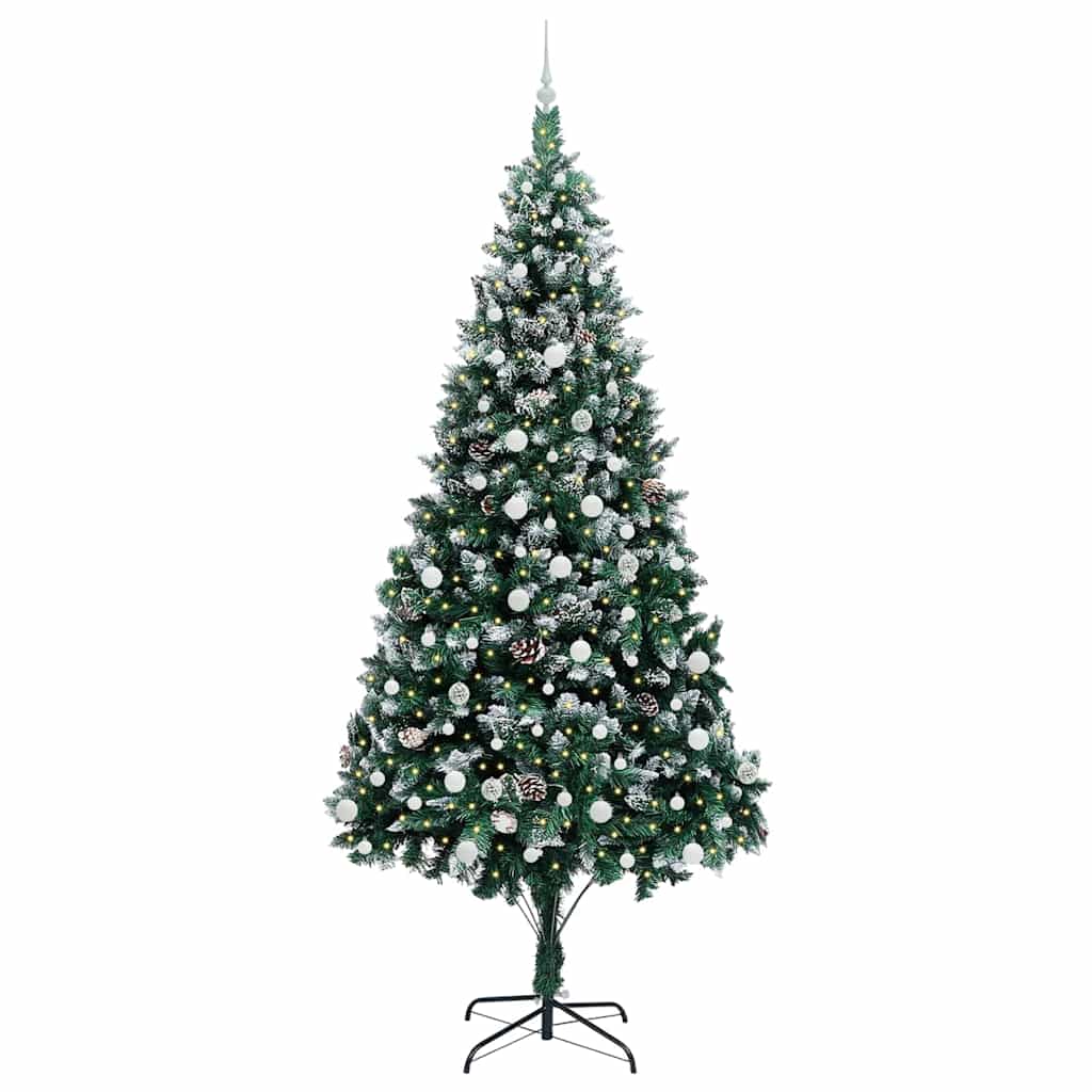 Vidaxx albero di Natale artificiale verde 240 cm PVC, acciaio e plastica