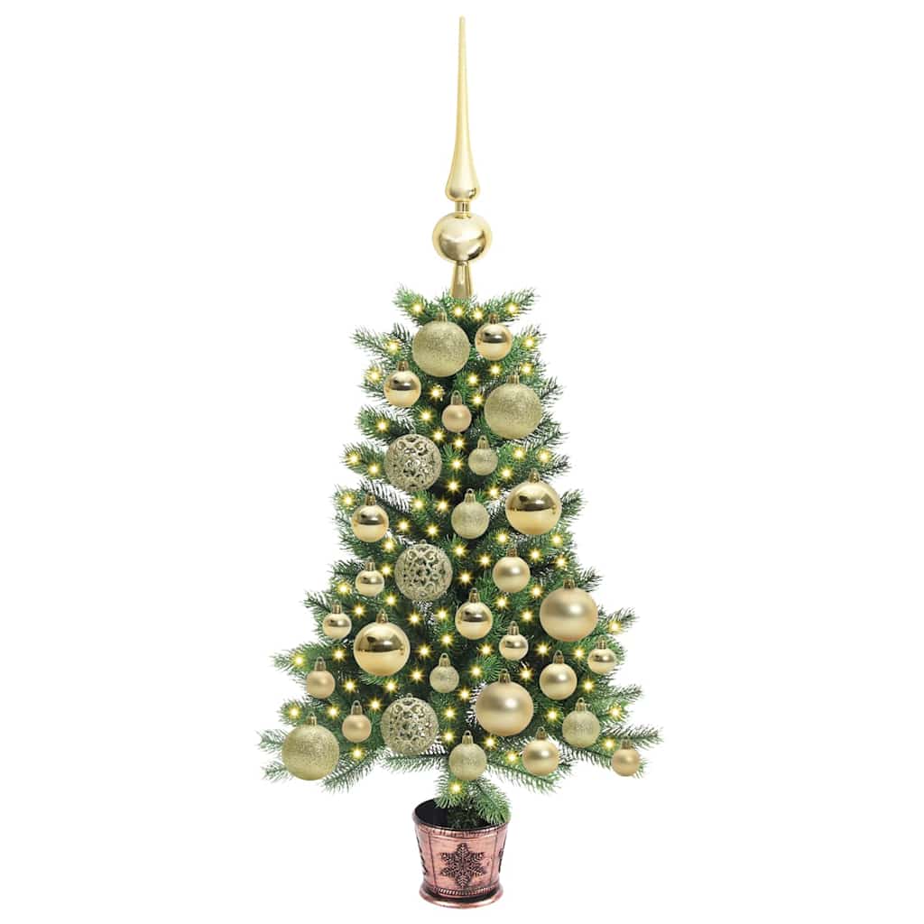 Albero di Natale VidaXL con 150 LED con PE standard verde da 65 cm