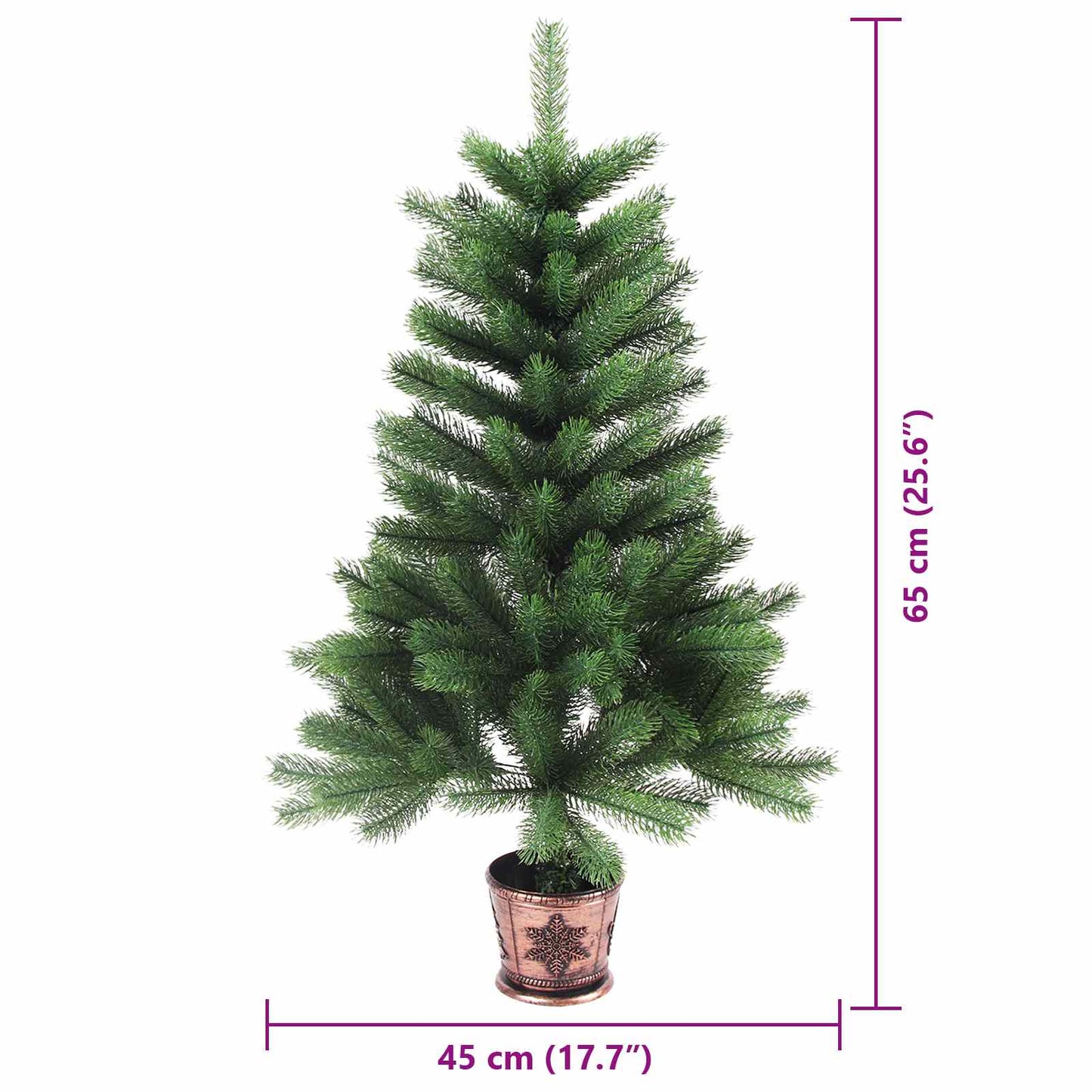Albero di Natale VidaXL con 150 LED con PE standard verde da 65 cm