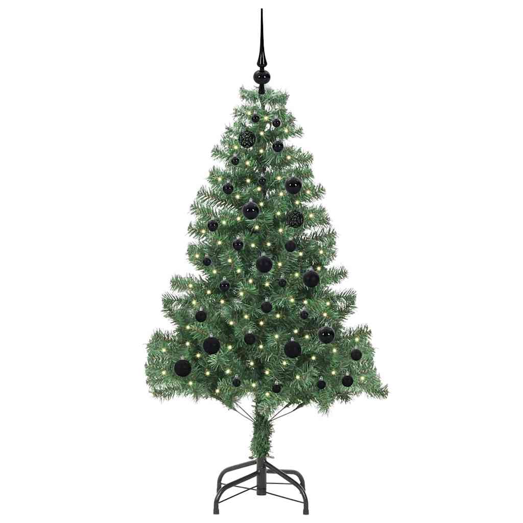 Albero di Natale VidaXL con 150 LED con PVC standard verde da 150 cm