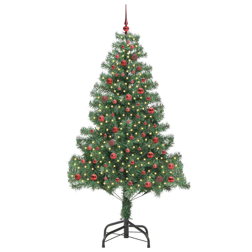 Albero di Natale VidaXL con 300 LED con PVC standard verde da 210 cm