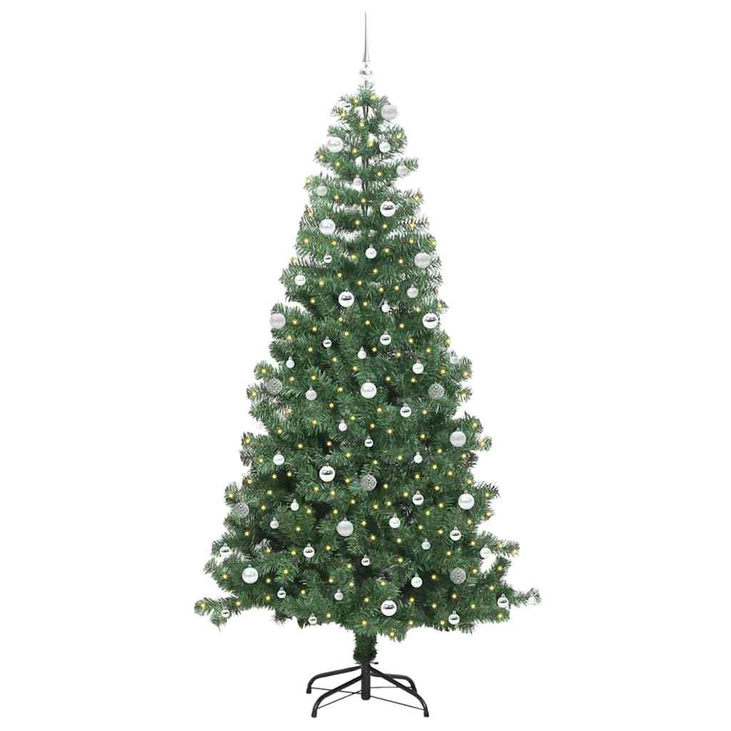 VidaXL Árbol de Navidad con 300 LED con PVC estándar verde 240 cm