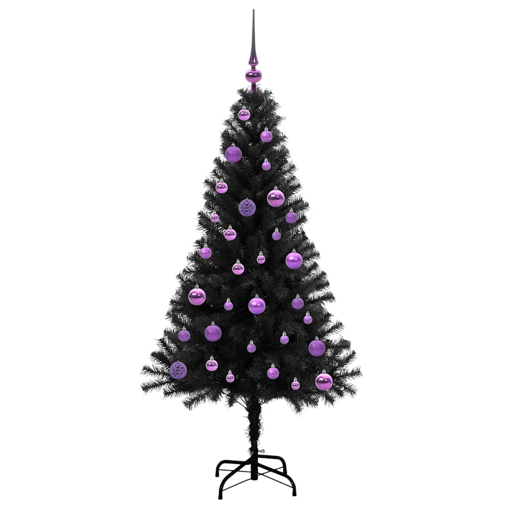 Vidaxl kerstboom met 150 led met standaard zwart 150 cm pvc