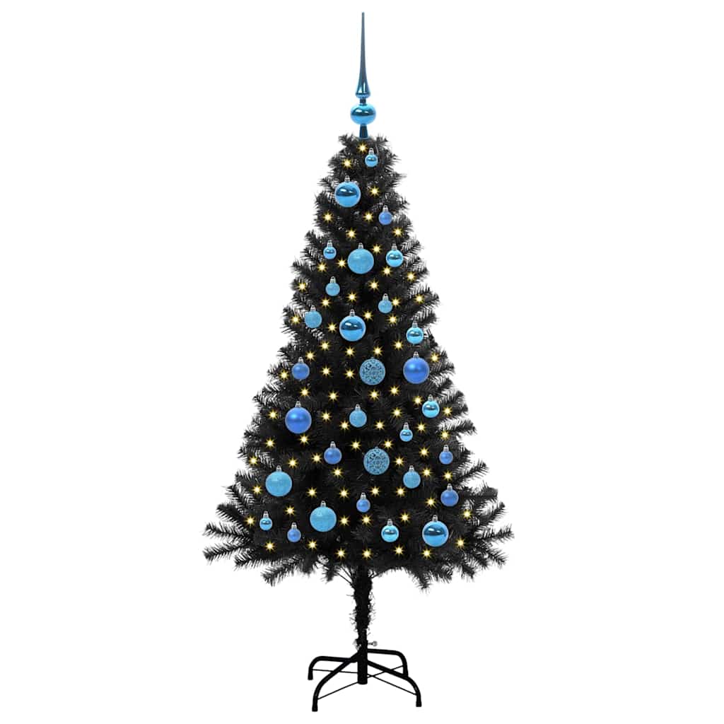 Albero di Natale Vidaxx con 150 LED con PVC standard nero da 150 cm