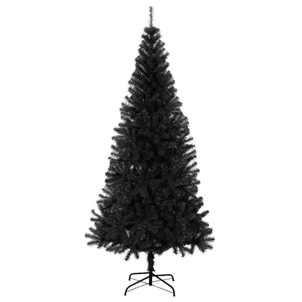 Árbol de Navidad VidaXL con 300 LED con PVC estándar negro 180 cm