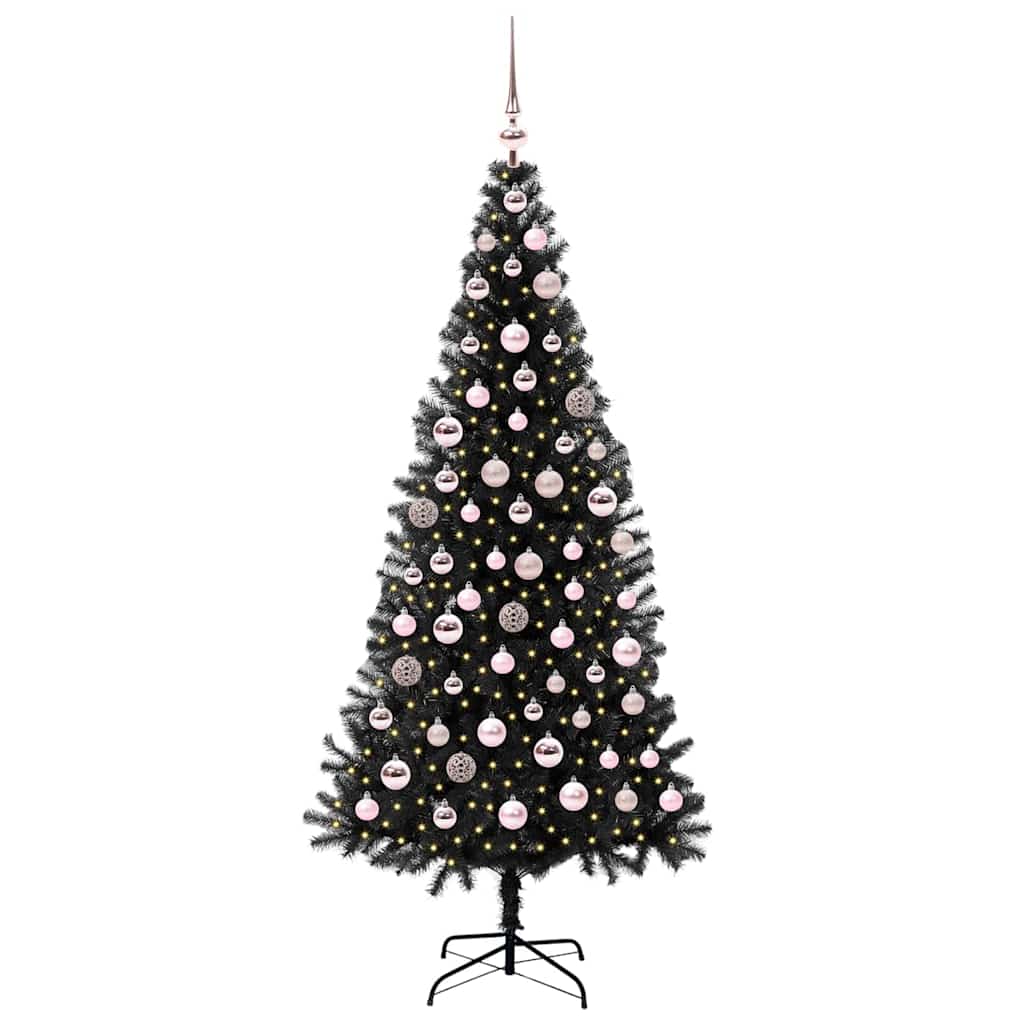 Vidaxl kerstboom met 300 led met standaard zwart 180 cm pvc