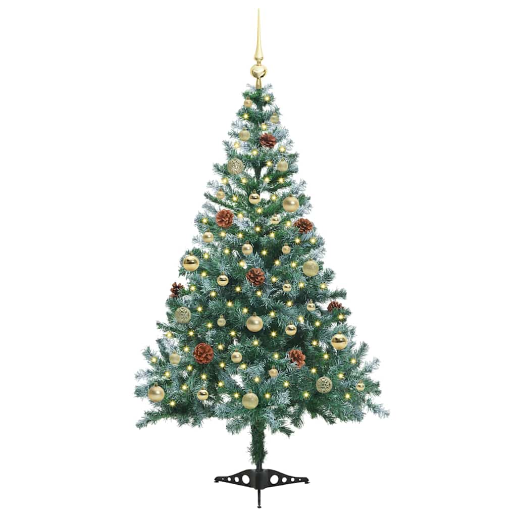 Árbol de Navidad artificial Vidaxx con 150 LED verde, 150 cm PVC y acero