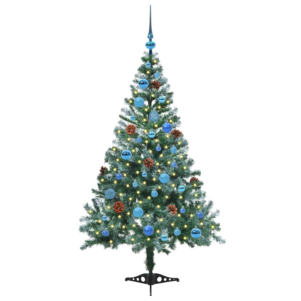 Albero di Natale artificiale Vidaxx con 150 LED verdi, 150 cm in PVC e acciaio