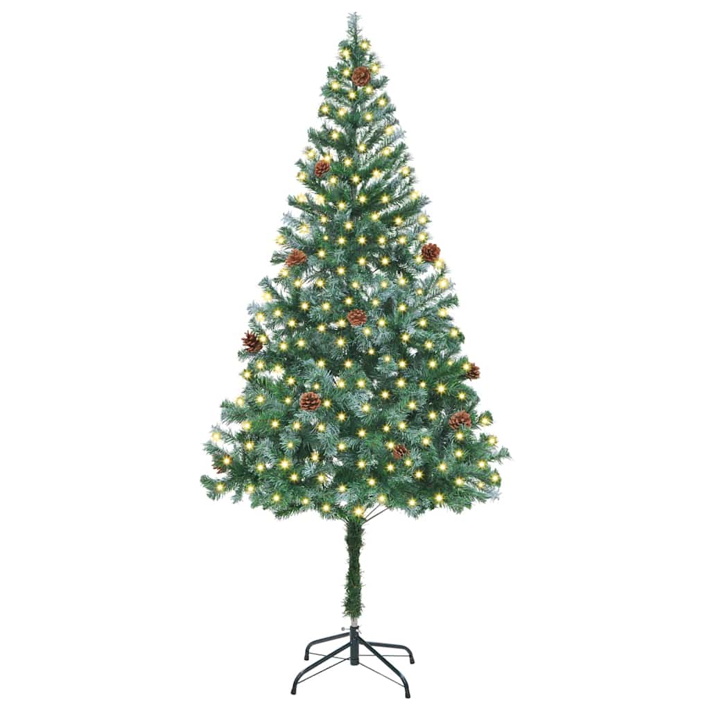 Vidaxl kunstkerstboom met 300 led groen 180 cm pvc en staal