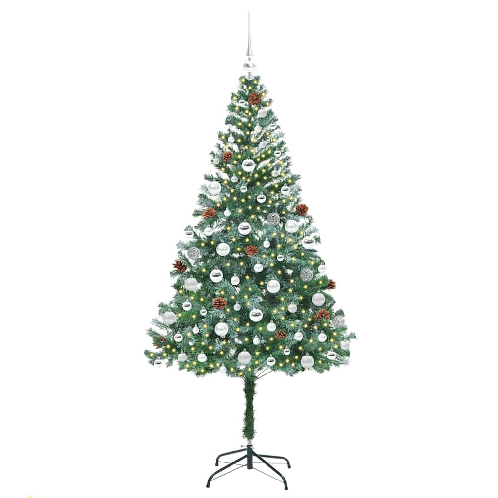 Vidaxl kunstkerstboom met 300 led groen 180 cm pvc en staal