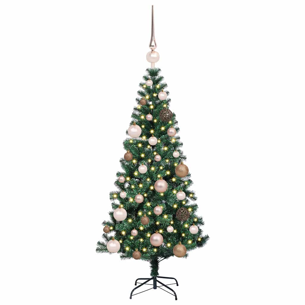 Vidaxx albero di Natale artificiale preilluminato verde 120 cm in PVC e metallo