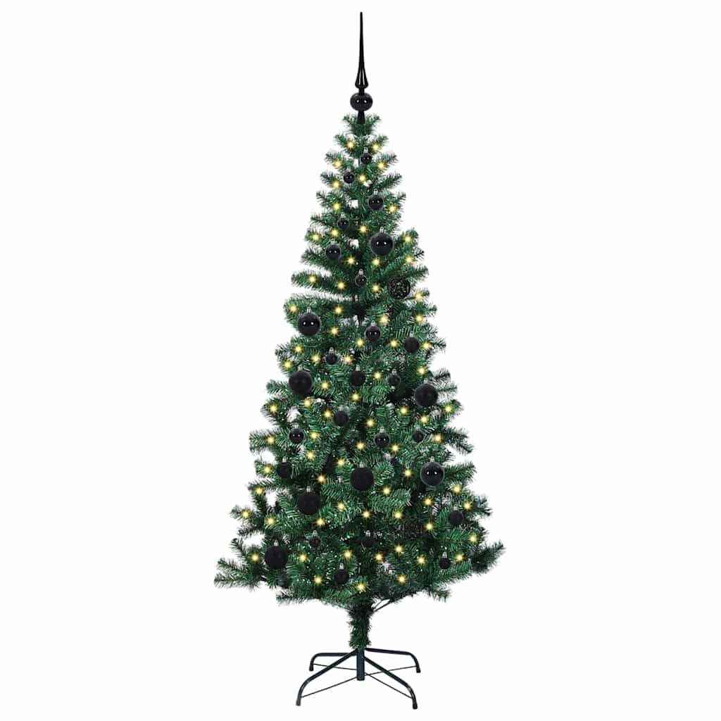 Vidaxx albero di Natale artificiale preilluminato verde 150 cm in PVC e metallo