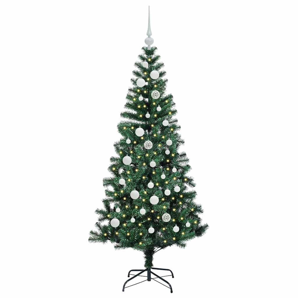 Vidaxx albero di Natale artificiale preilluminato verde 150 cm in PVC e metallo