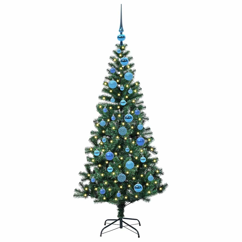 Vidaxx albero di Natale artificiale preilluminato verde 150 cm in PVC e metallo