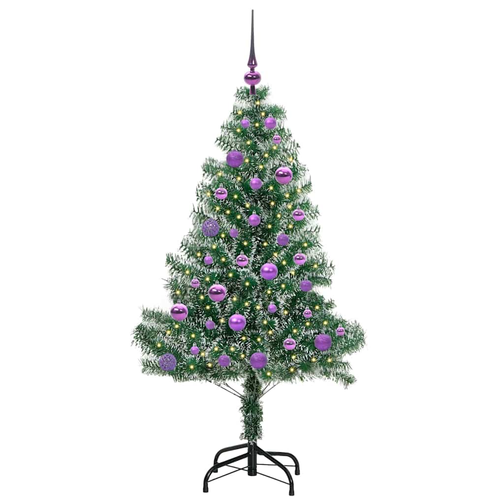 Vidaxx albero di Natale artificiale neve intrecciata con luce LED 150 cm