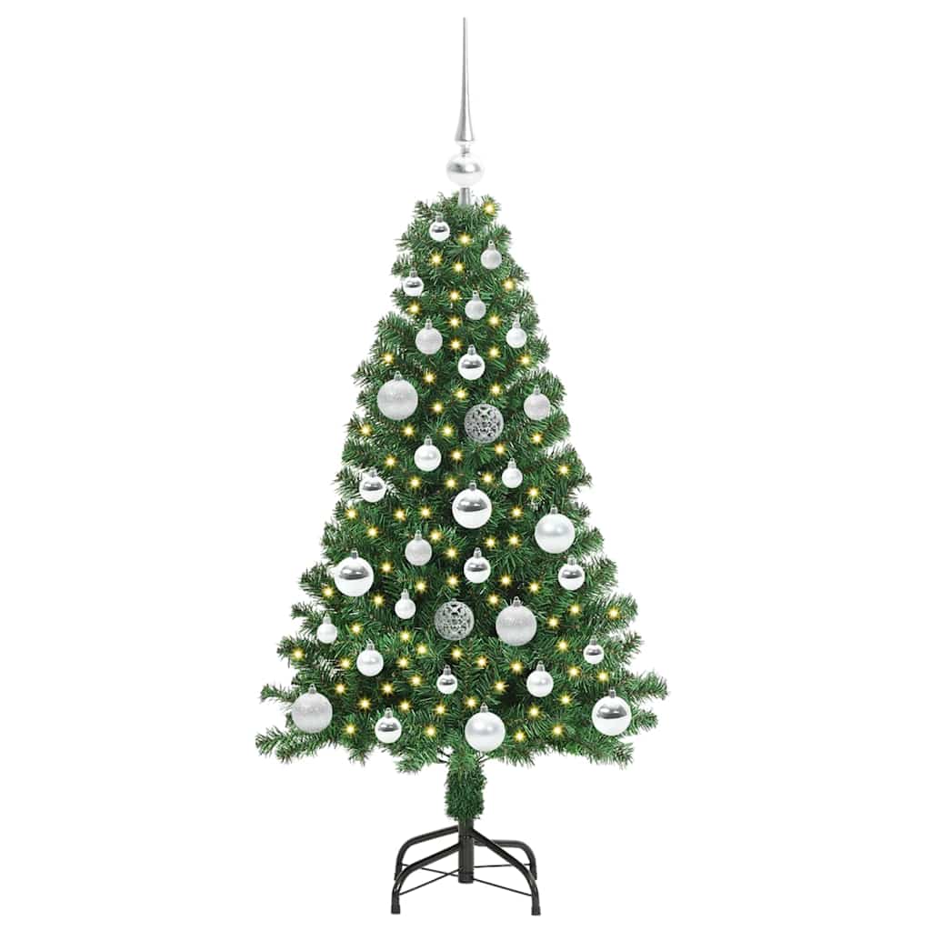 Vidaxx albero di Natale artificiale verde 120 cm in PVC e acciaio e plastica